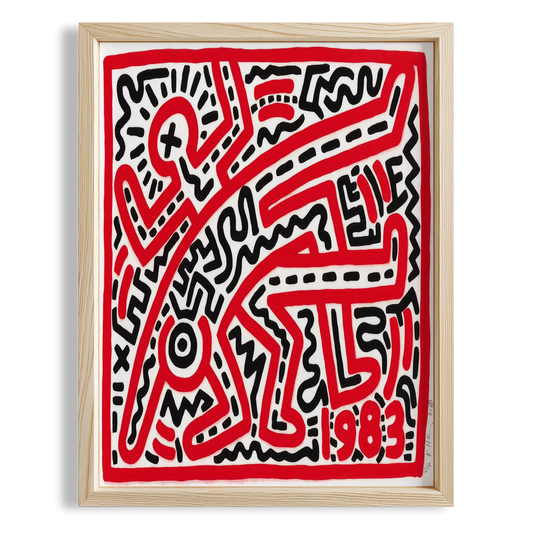 Koşan Figürler - Keith Haring Ahşap Duvar Tablosu
