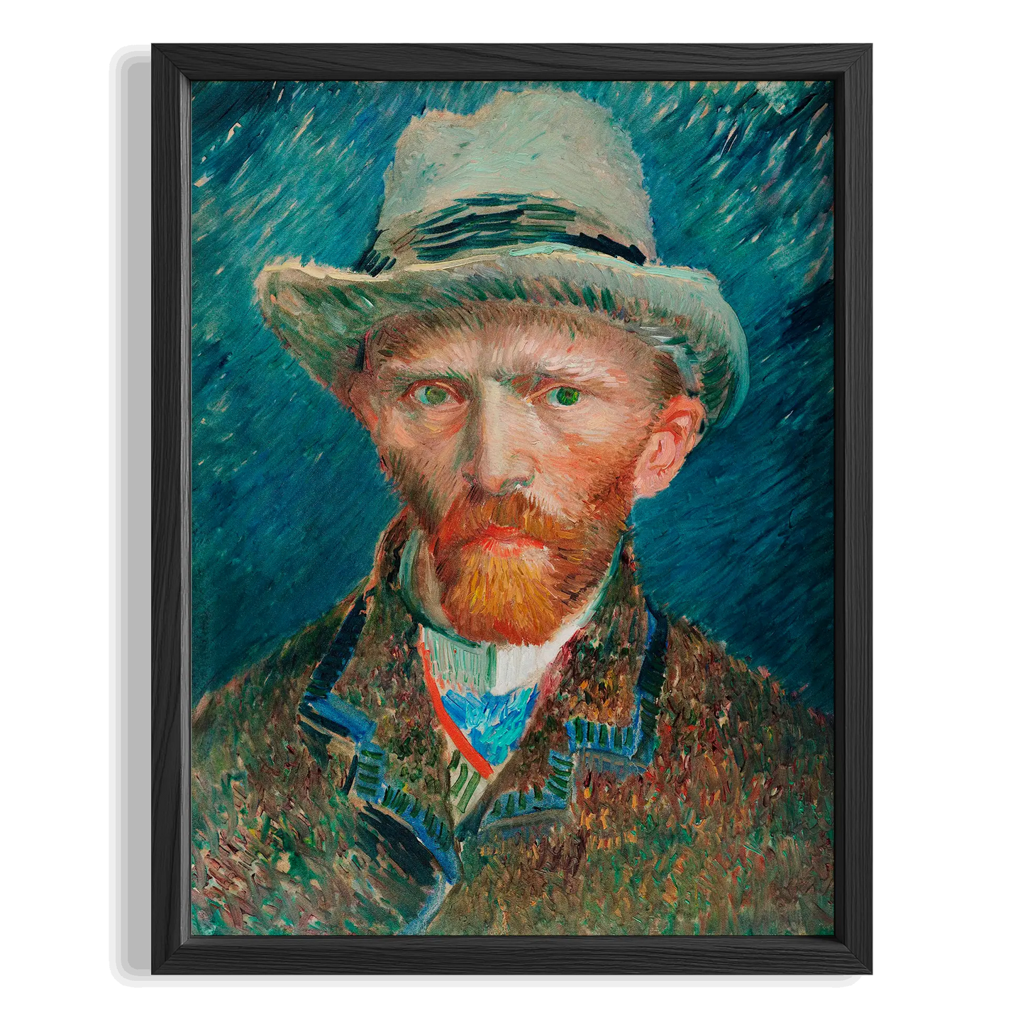 Yeşil Şapkalı Adam - Vincent Van Gogh Ahşap Duvar Tablosu