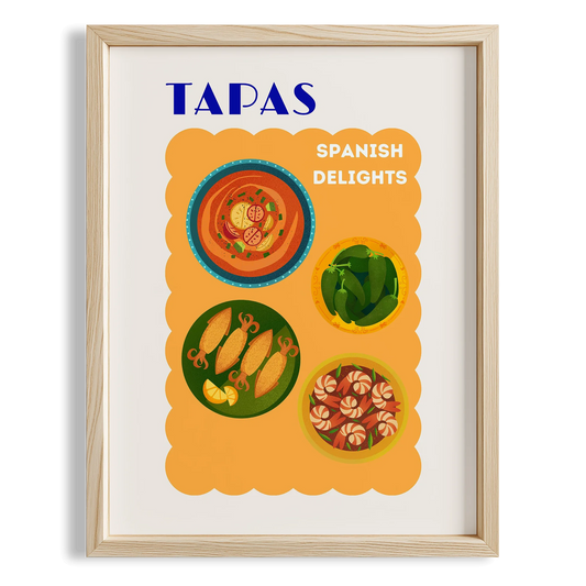 Tapas Akdeniz İspanya Koleksiyonu Mutfak Duvar Tablosu II