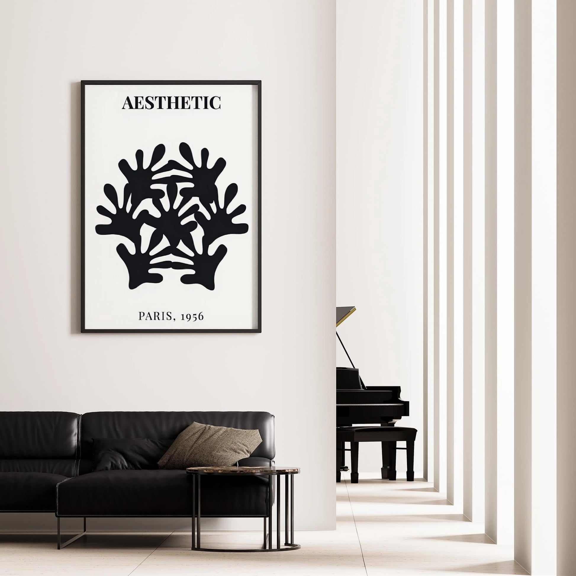 Matisse Kağıt Kesimleri Serisi Minimalist Beşli Dallar I Duvar Tablosu
