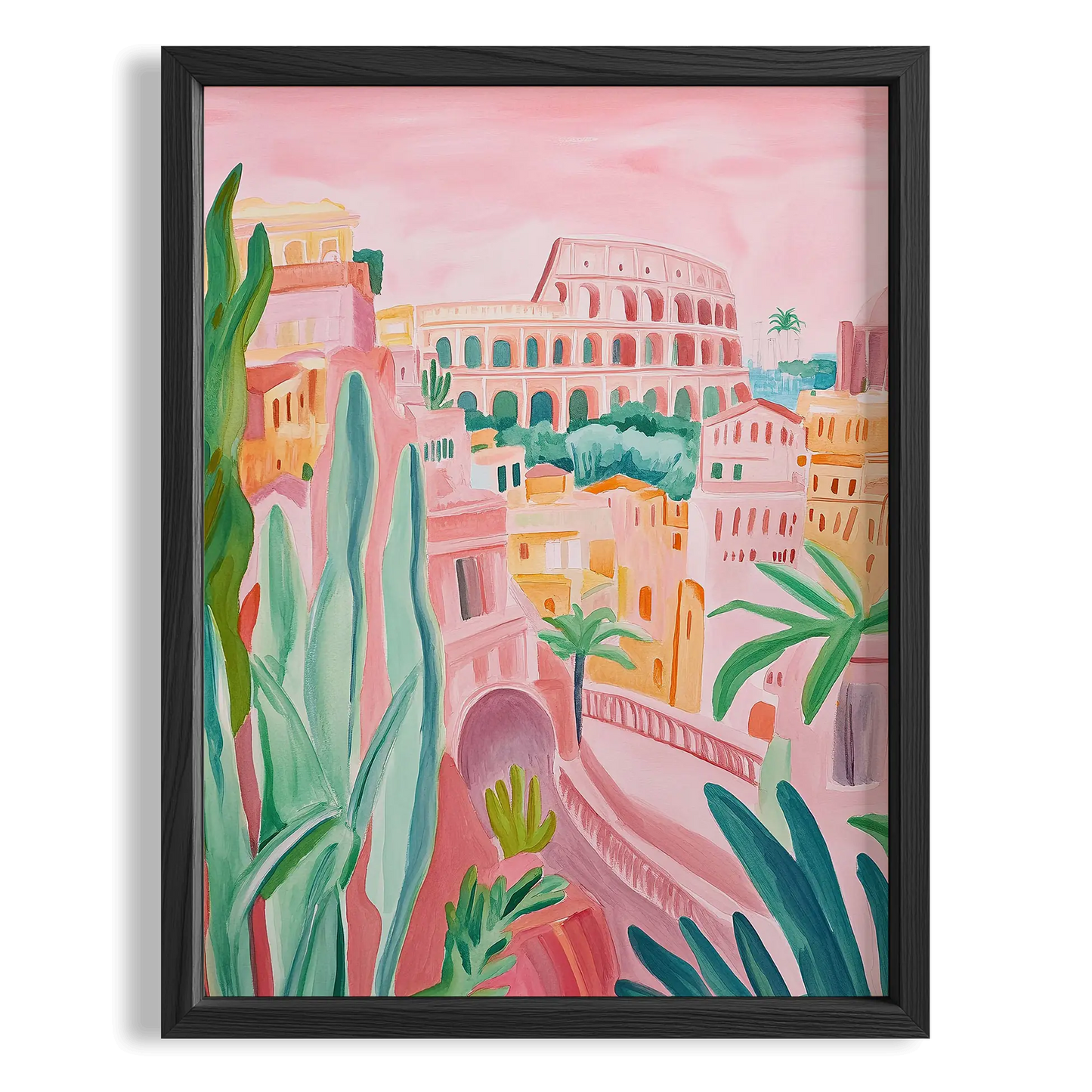 Roma Pastel Panorama Maximalist - Duvar Tablosu