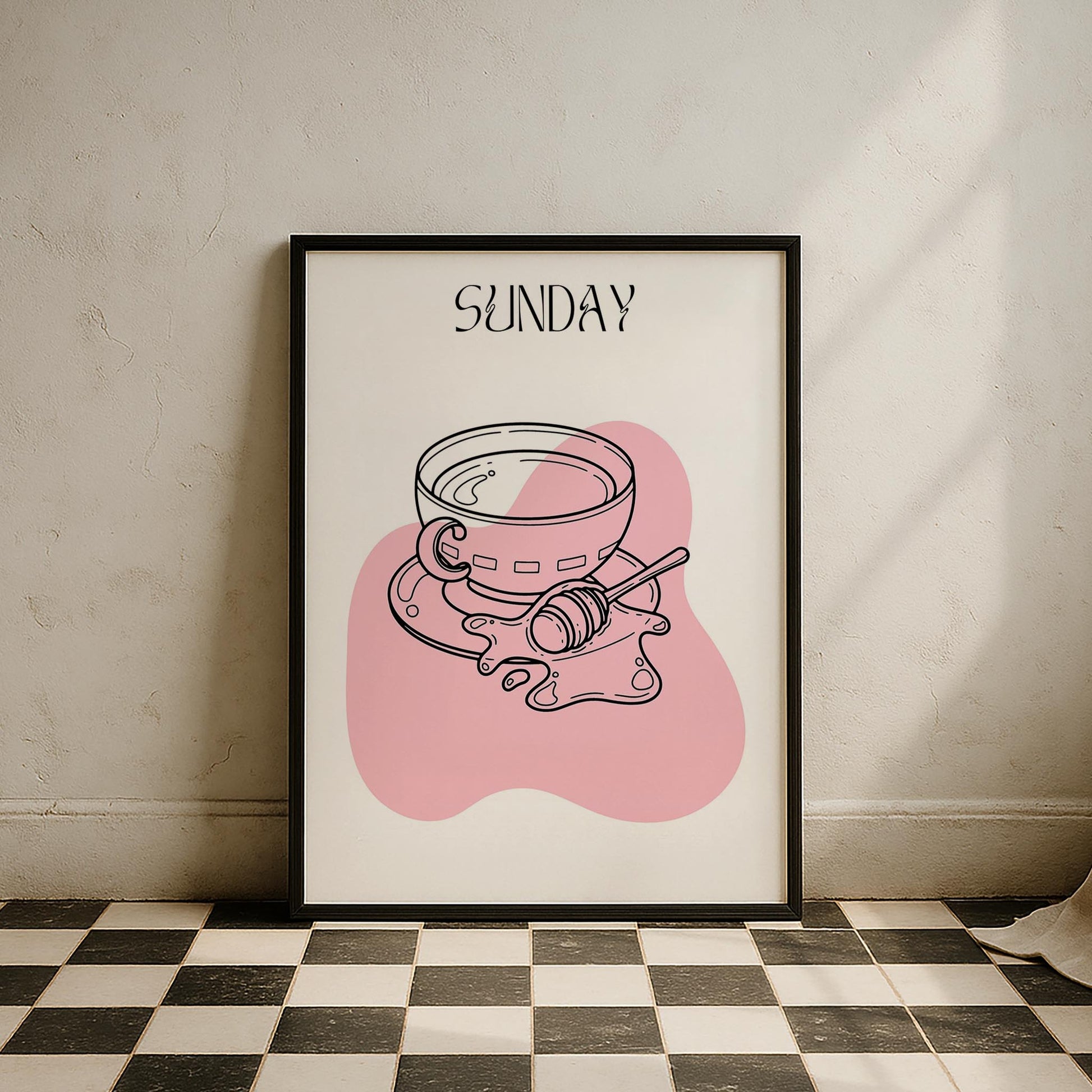 Pazar Günü Weekend Drinks Çay Mutfak Duvar Tablosu