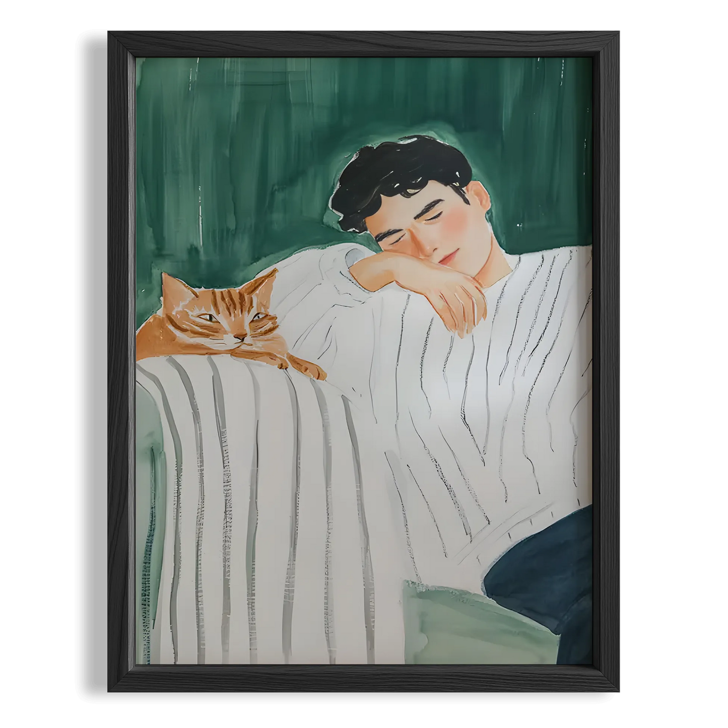 Erkek Portre ve Sarman Kedi