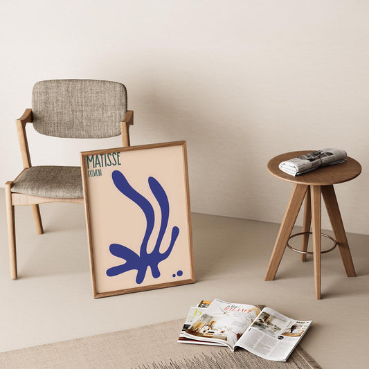 Matisse Kağıt Kesimleri Abstract Serisi Kobalt Mavisi Dallar I Duvar Tablosu