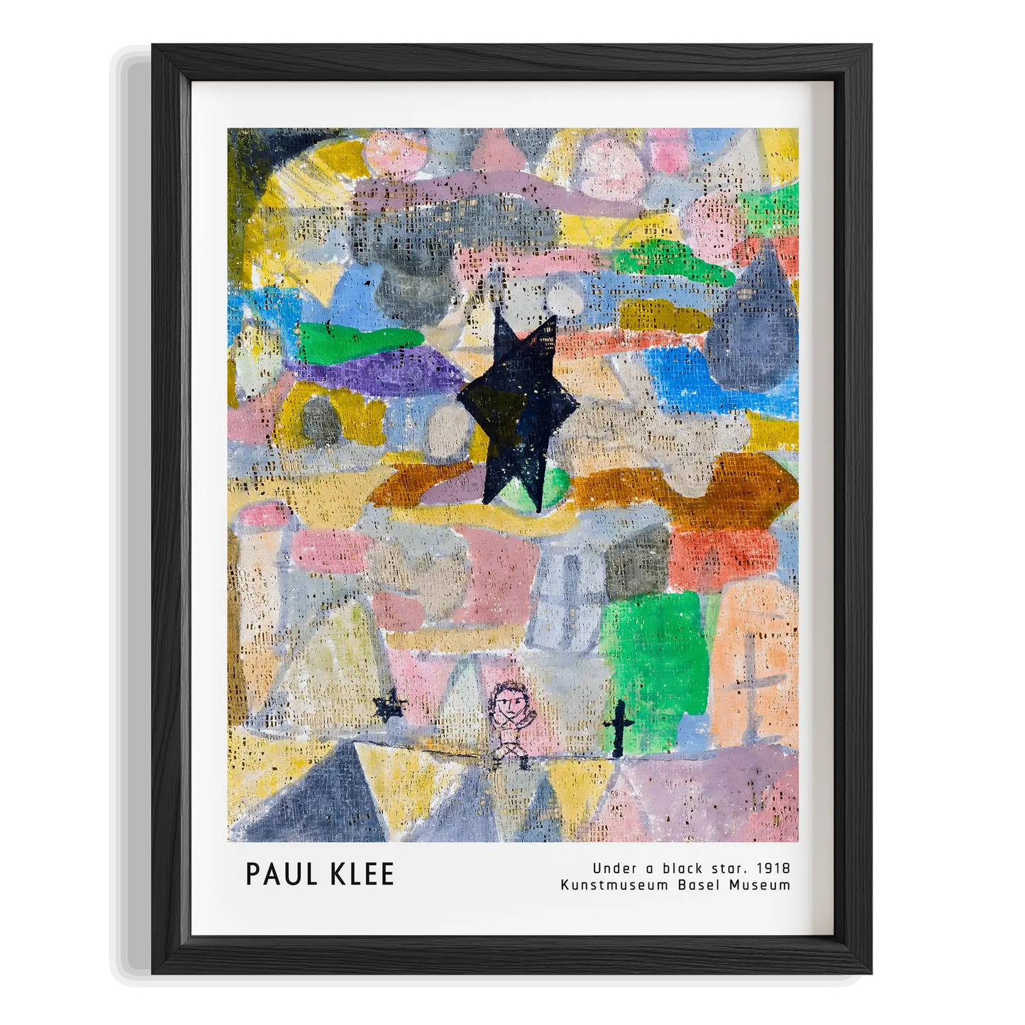 Paul Klee Siyah Yıldız Altında 1918 Suluboya I Duvar Tablosu