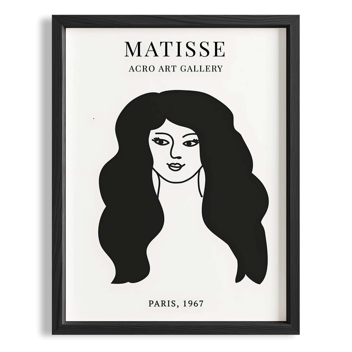 Matisse Kağıt Kesimleri Minimalist Çizgi Sanatı Estetik Kadın Portresi III Duvar Tablosu