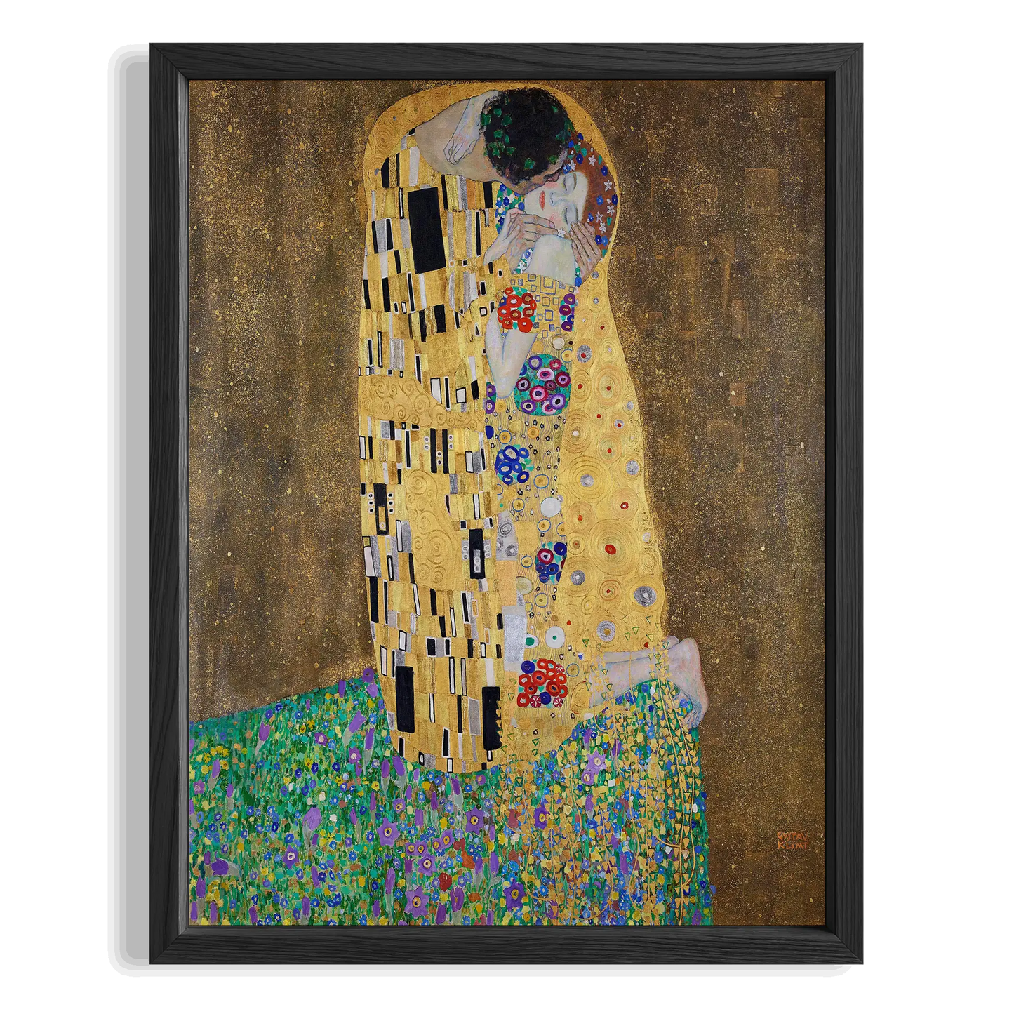 Öpücük (Detay) - Gustav Klimt Ahşap Duvar Tablosu