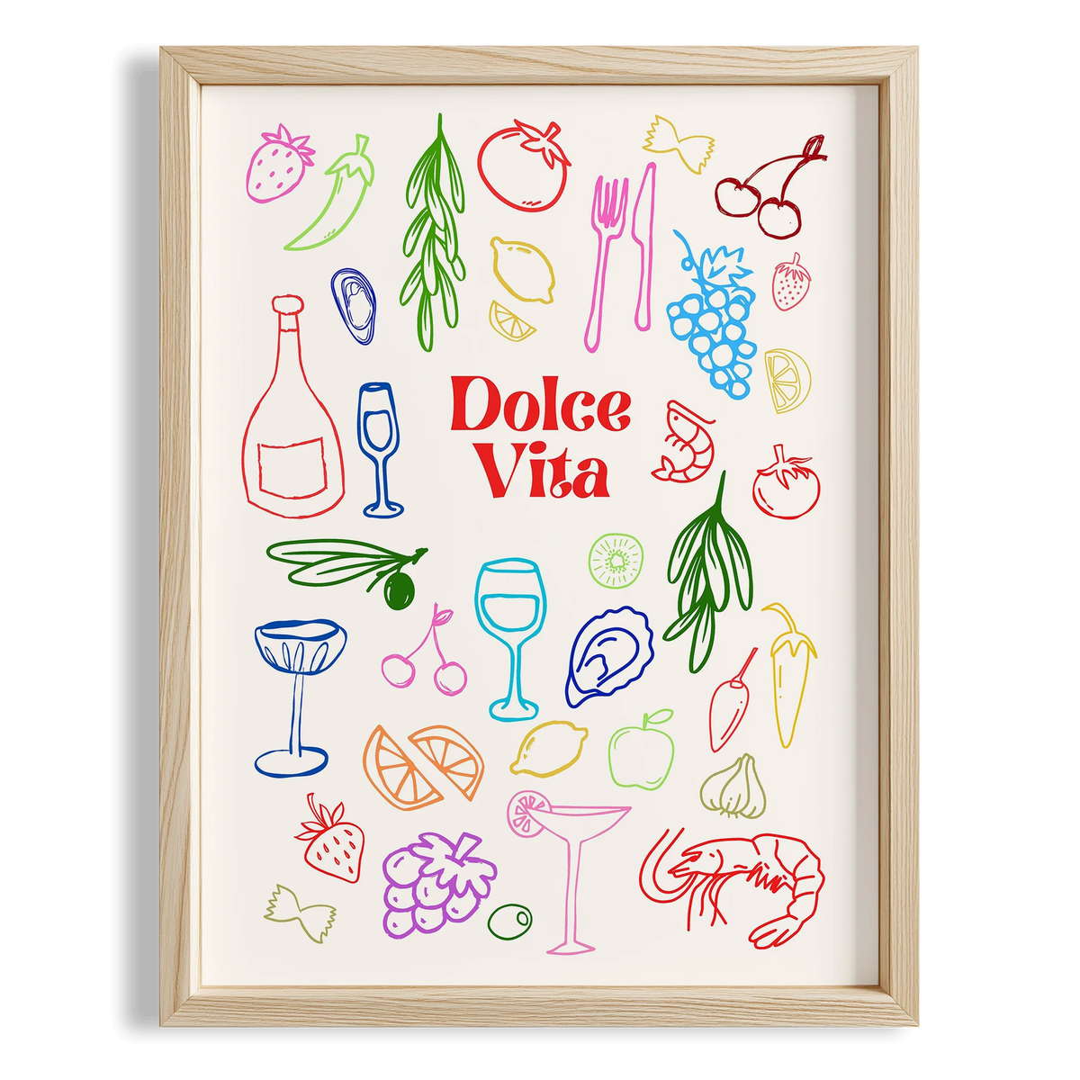 La Dolce Vita Akdeniz İtalya Koleksiyonu Mutfak Duvar Tablosu II