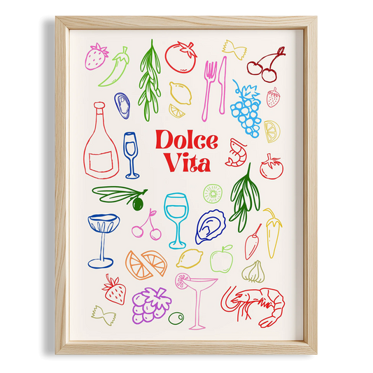 La Dolce Vita Akdeniz İtalya Koleksiyonu Mutfak Duvar Tablosu II