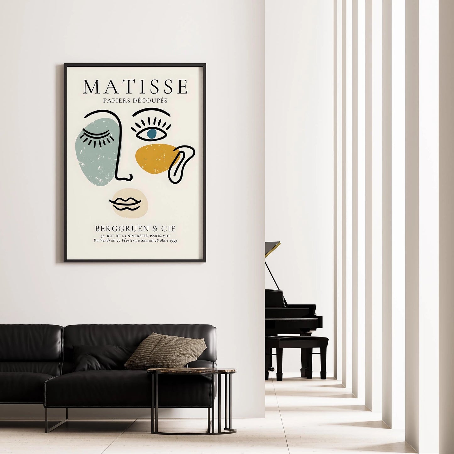 Matisse Kağıt Kesimleri Serisi Picasso Abstract Kadın Silüeti II Duvar Tablosu