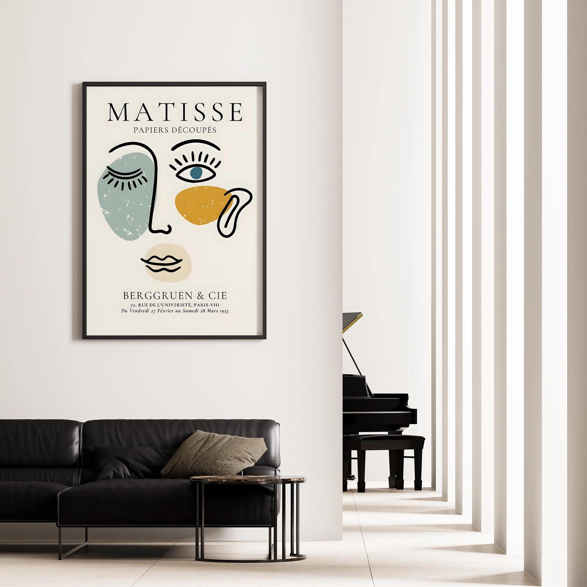 Matisse Kağıt Kesimleri Serisi Picasso Abstract Kadın Silüeti II Duvar Tablosu