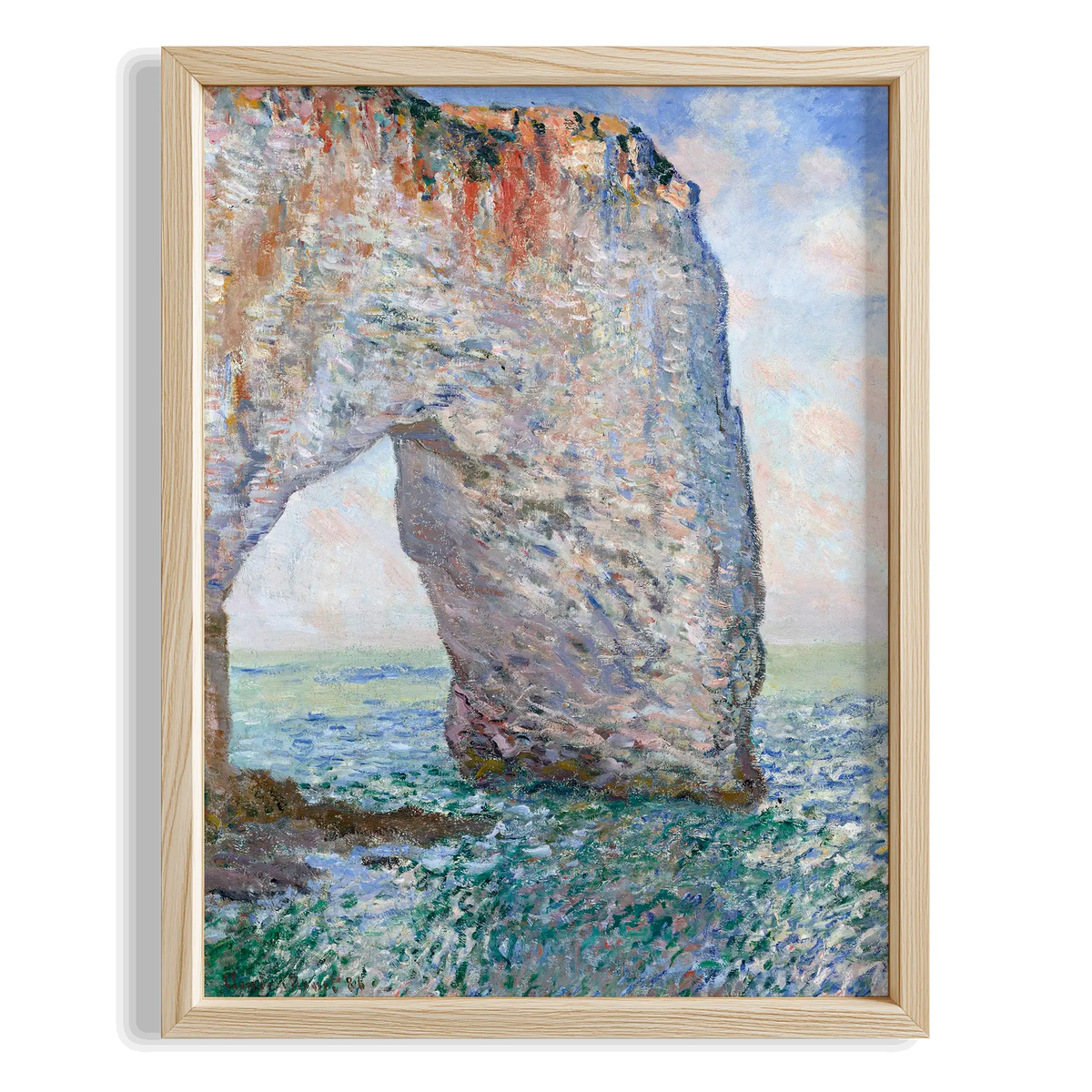 Kayalık Kıyı - Claude Monet Ahşap Duvar Tablosu