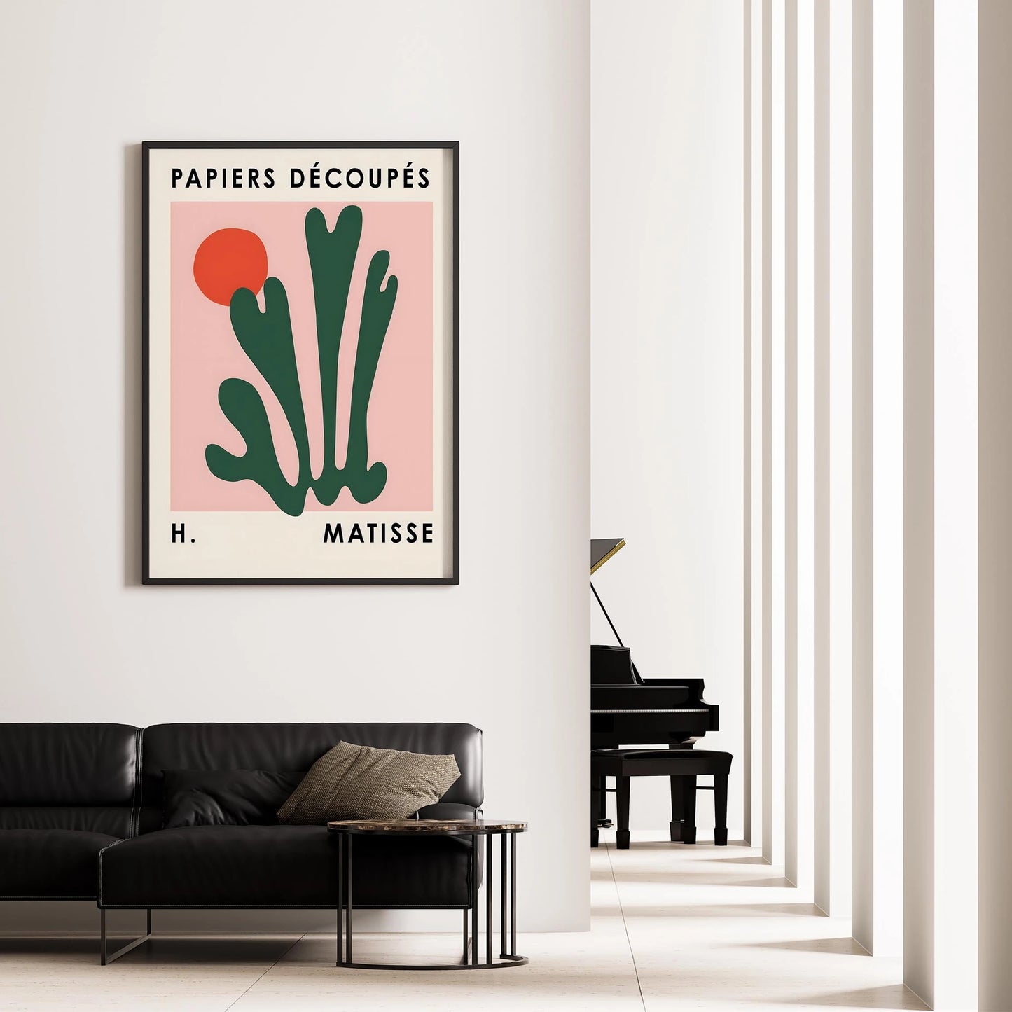 Matisse Kağıt Kesimleri Abstract Serisi Zümrüt Yeşili Dallar I Duvar Tablosu