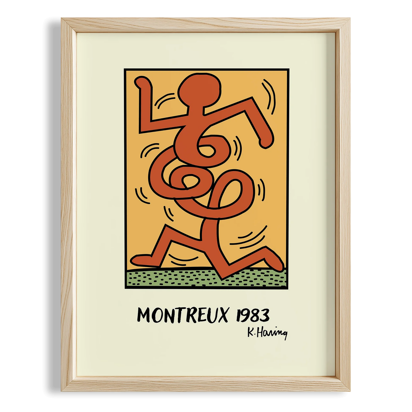 Montreux Dansçısı - Keith Haring Ahşap Duvar Tablosu