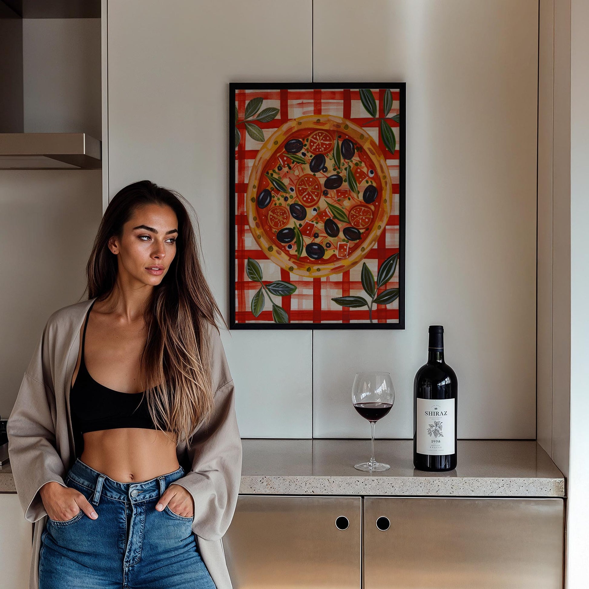 Pizza Soffitta Akdeniz İtalya Koleksiyonu Mutfak Duvar Tablosu