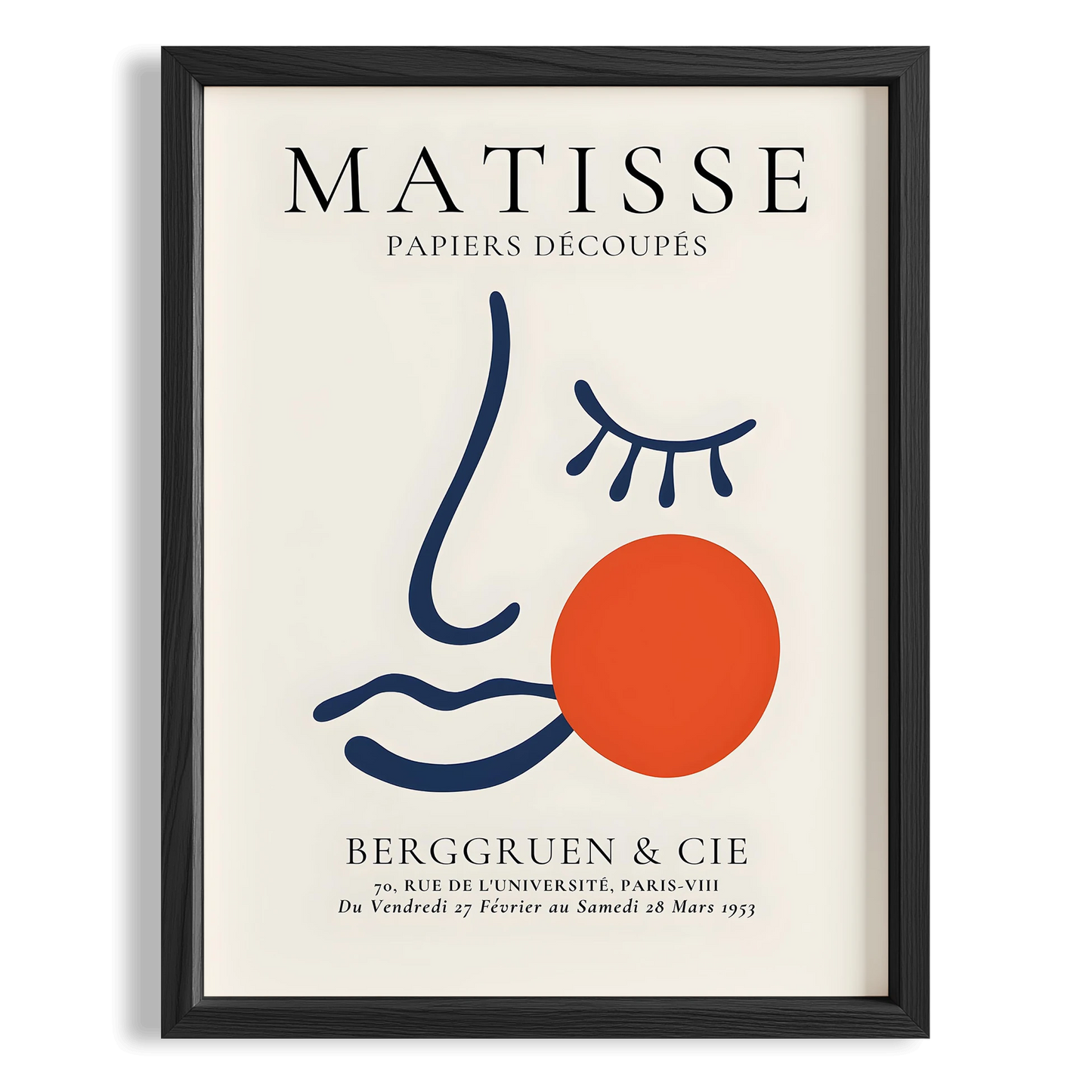 Matisse Kağıt Kesimleri Serisi Picasso Soyut Kadın Silüeti I Duvar Tablosu