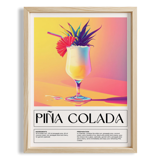 Pina Colada Kokteyl Tarifi Mutfak Duvar Tablosu