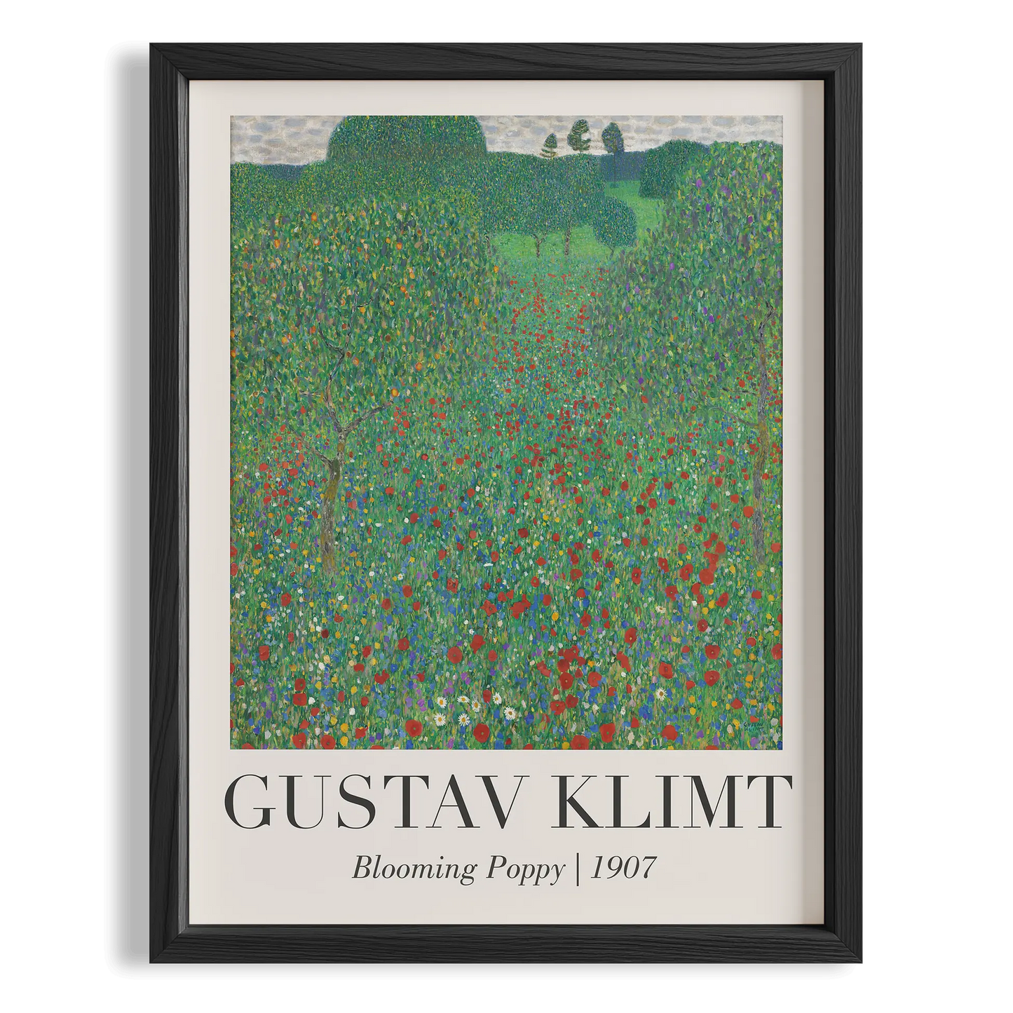 Gelincik Tarlası - Gustav Klimt Ahşap Duvar Tablosu