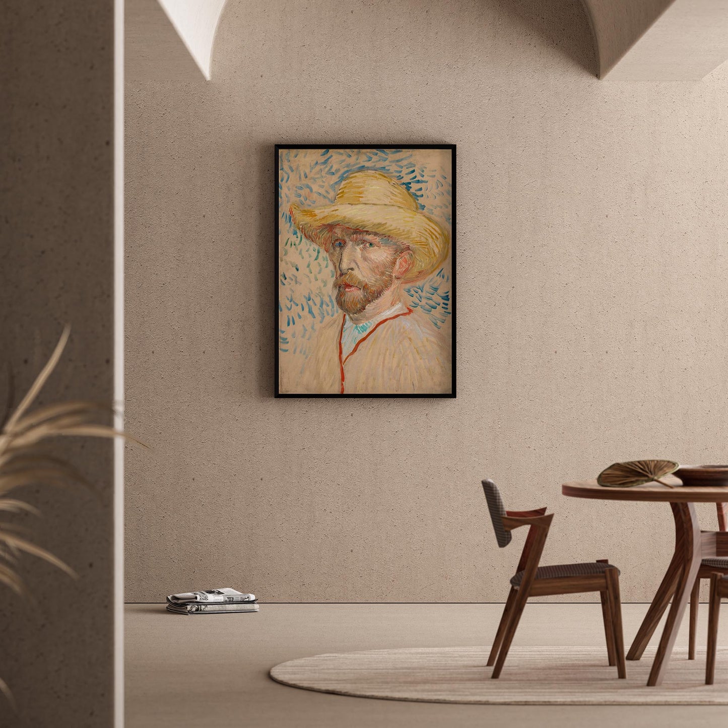 Şapkalı Otoportre - Vincent Van Gogh Ahşap Duvar Tablosu