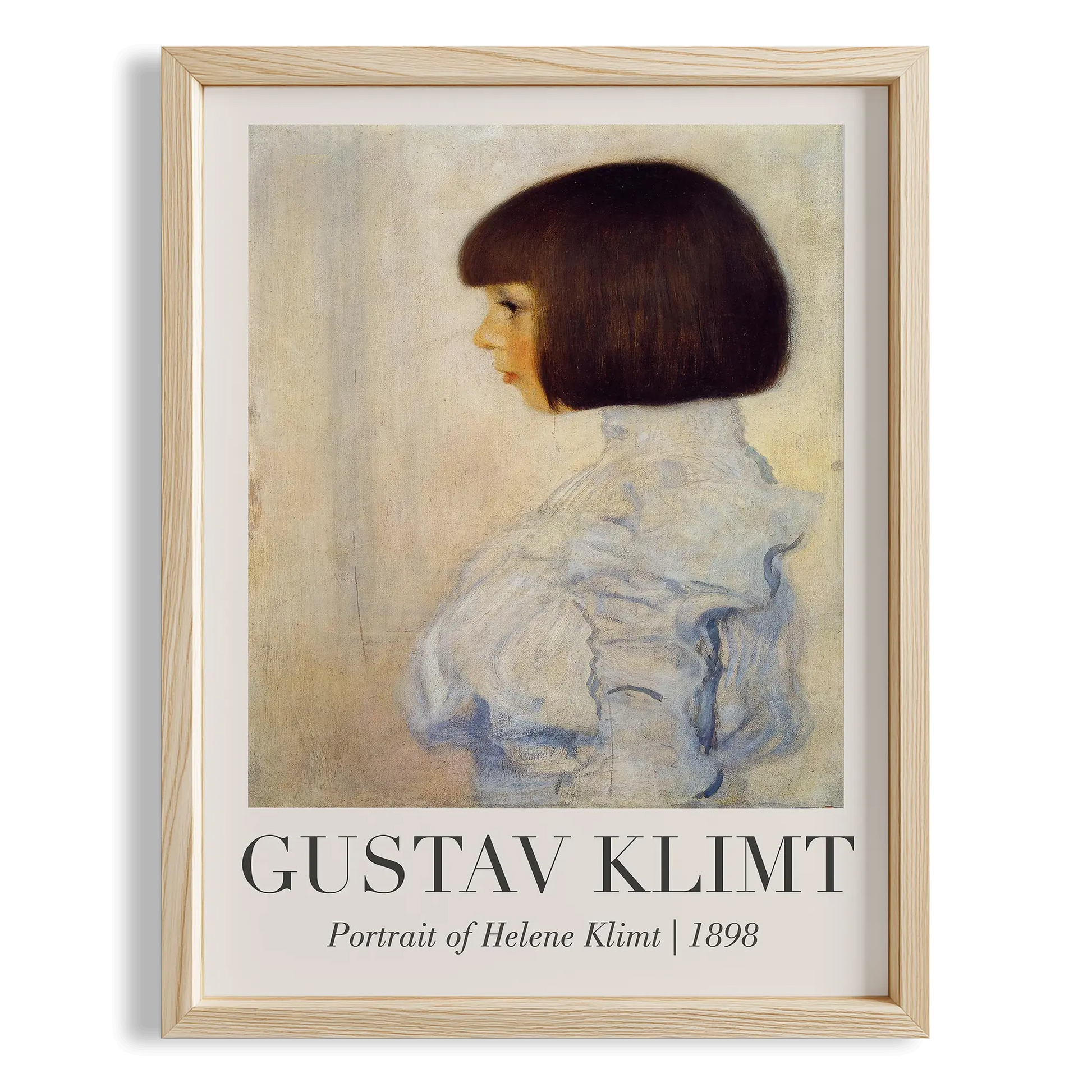 Hermine Gallia Portresi - Gustav Klimt Ahşap Duvar Tablosu