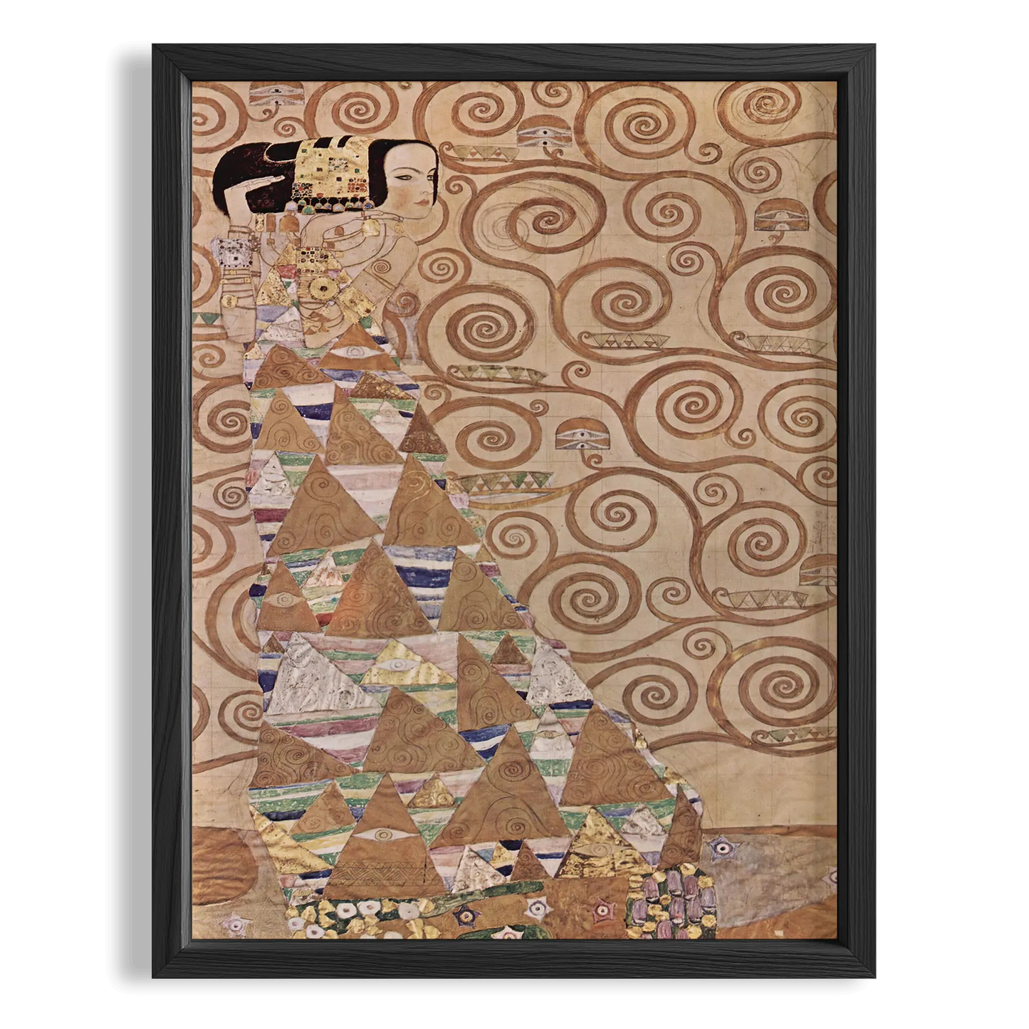 Hayat Ağacı (Eskiz) - Gustav Klimt Ahşap Duvar Tablosu