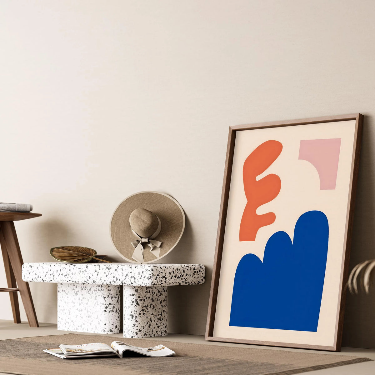 Matisse Kağıt Kesimleri Abstract Serisi Renkli Soyut Formlar I Duvar Tablosu