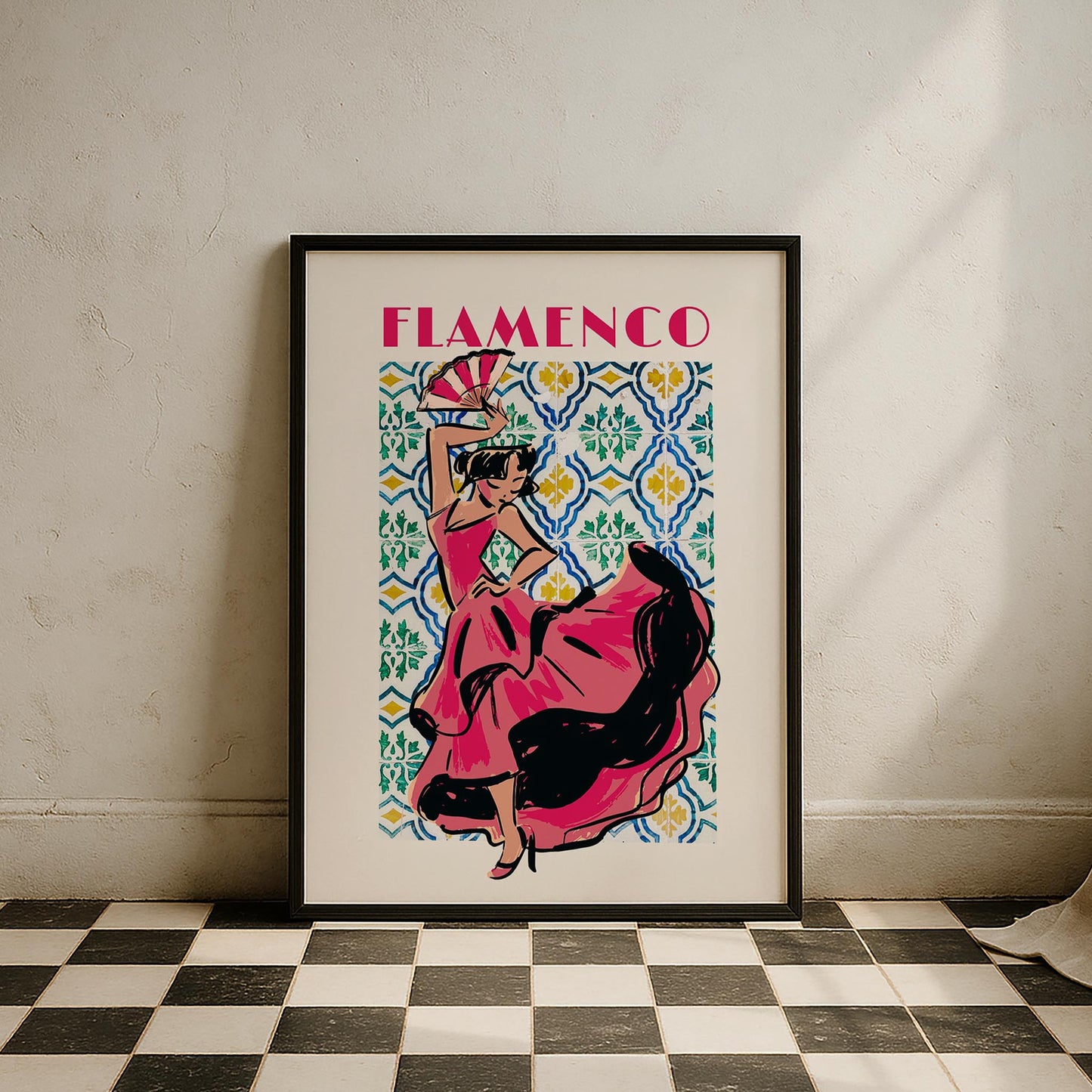Flamenco Seramik Desen VI Akdeniz İspanya Koleksiyonu Mutfak Duvar Tablosu