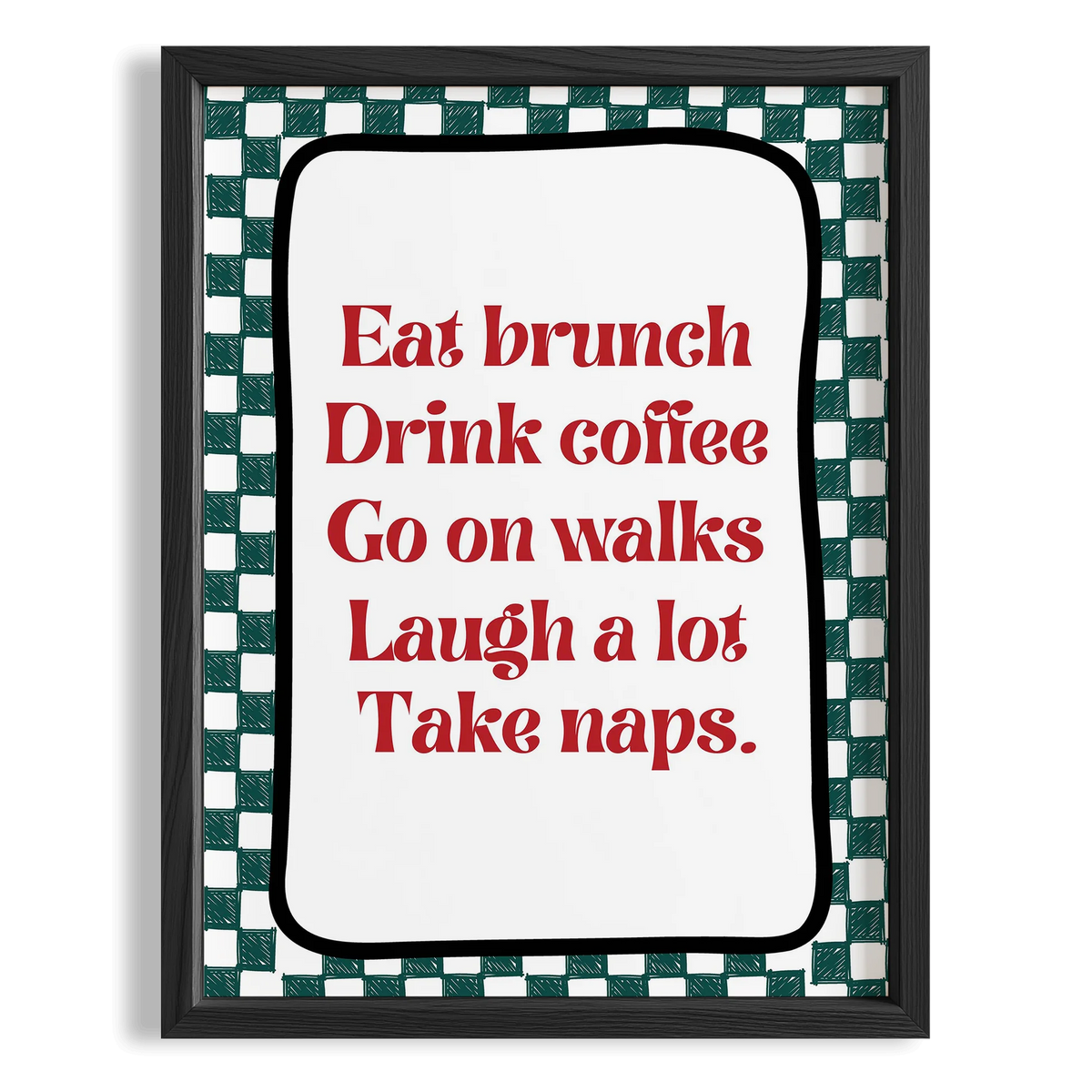 Eat Brunch Tipografi Mutfak Duvar Tablosu
