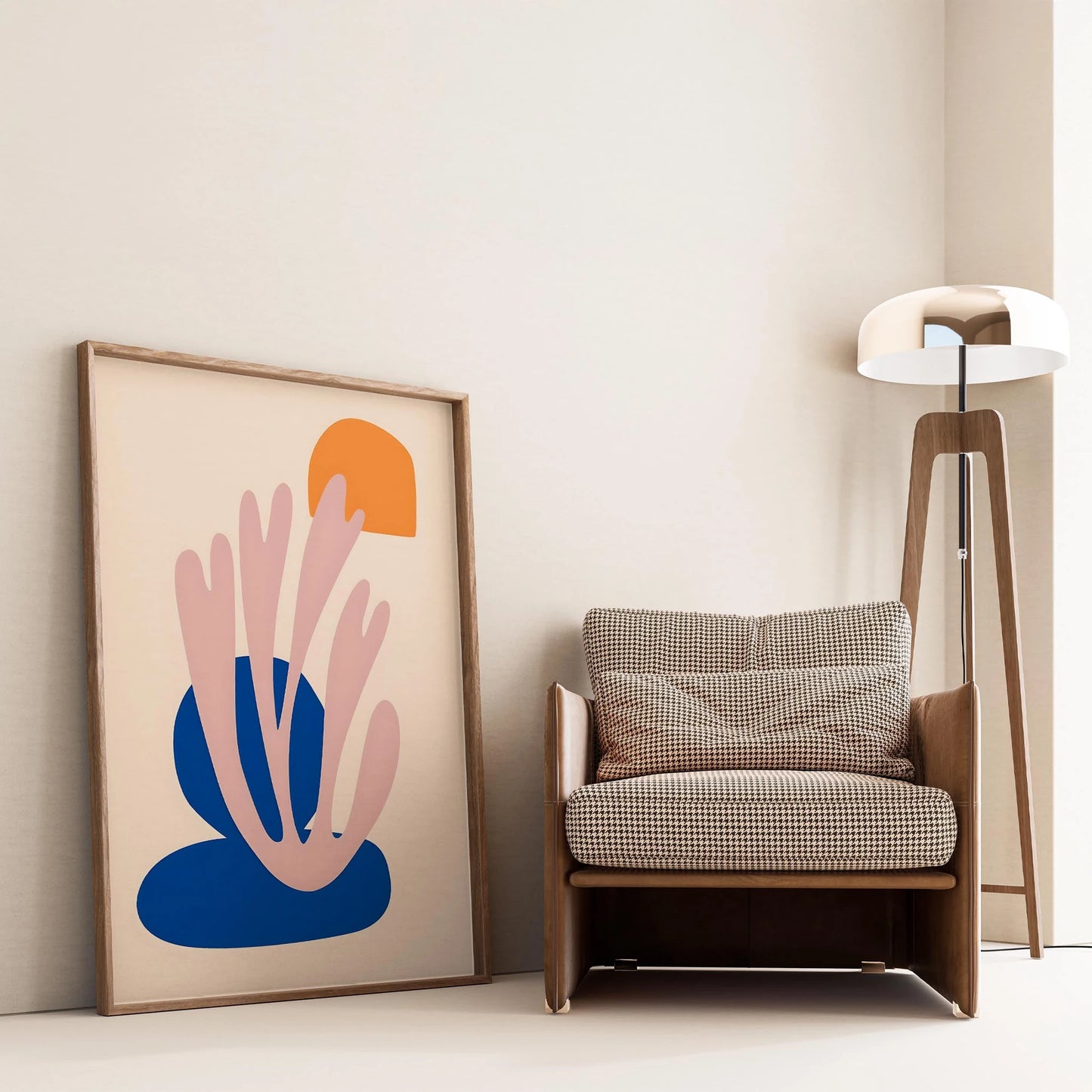 Matisse Kağıt Kesimleri Abstract Serisi Renkli Soyut Formlar II Duvar Tablosu