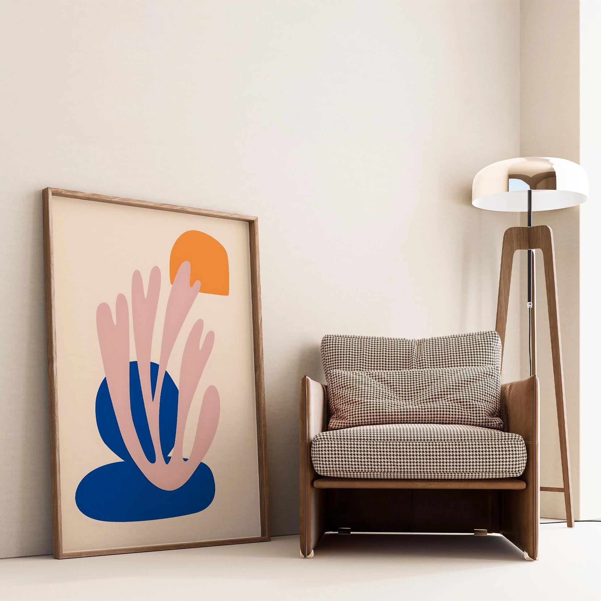 Matisse Kağıt Kesimleri Abstract Serisi Renkli Soyut Formlar II Duvar Tablosu