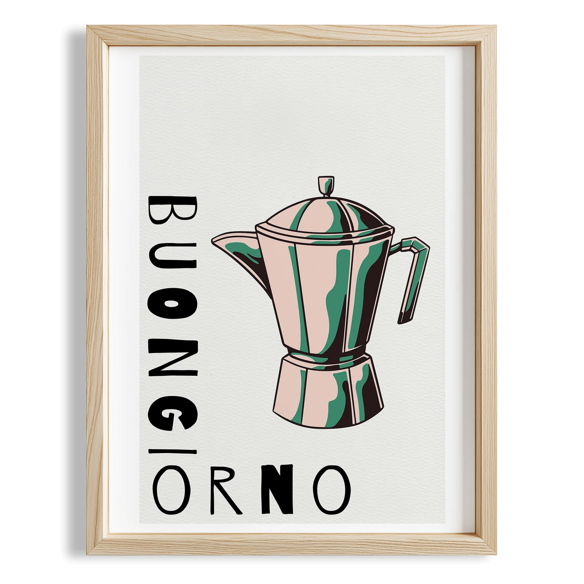 Buongiorno Espresso Tipografi Mutfak Duvar Tablosu