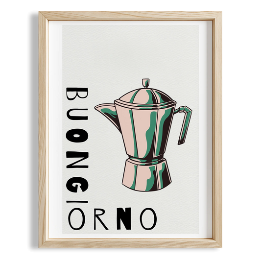 Buongiorno Espresso Tipografi Mutfak Duvar Tablosu