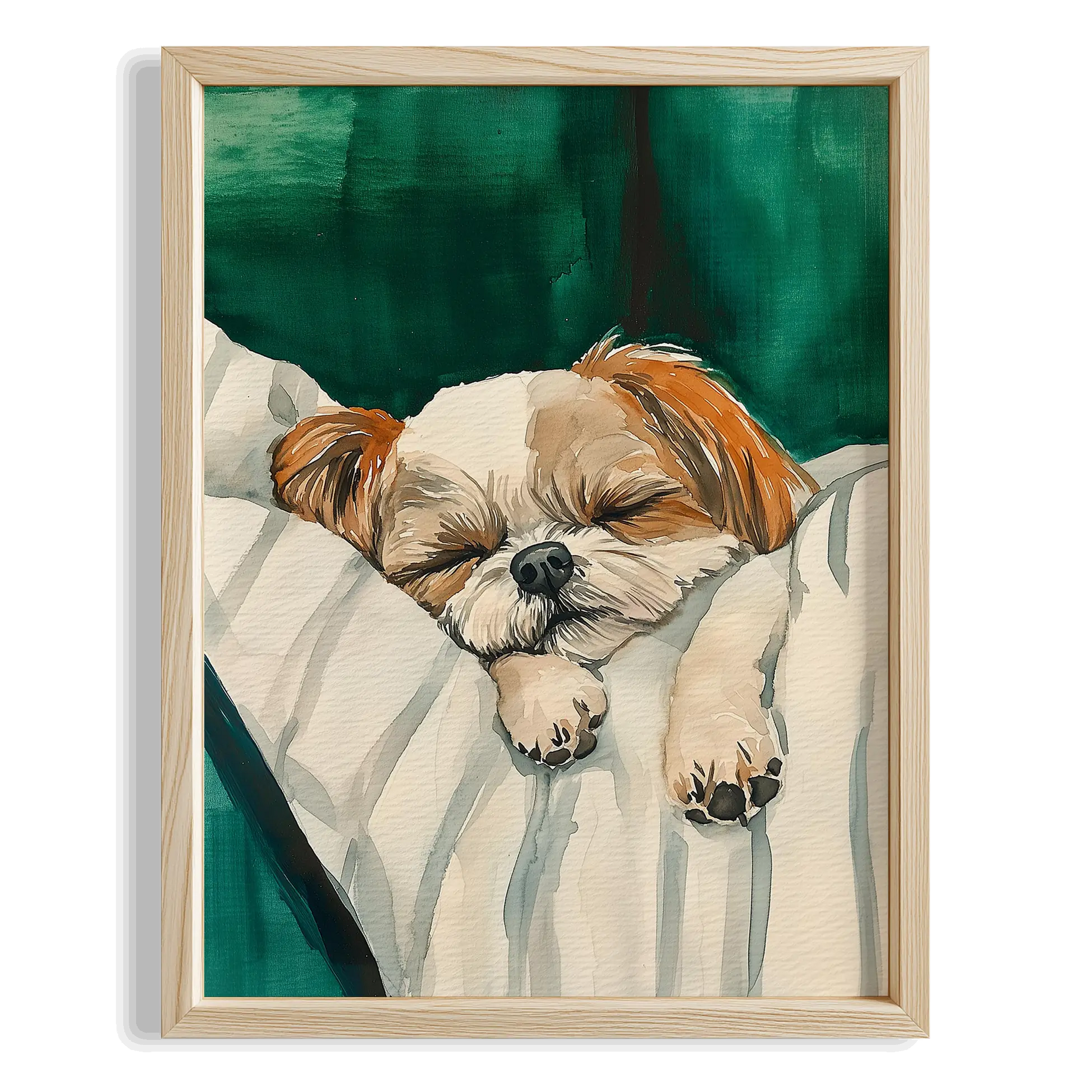 Köpek Portre XIV - Shih Tzu Zümrüt