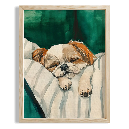Köpek Portre XIV - Shih Tzu Zümrüt