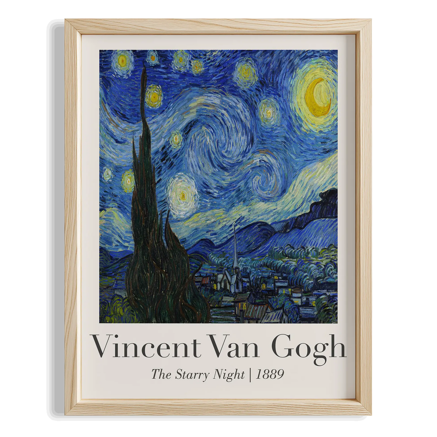 Yıldızlı Gece - Vincent Van Gogh Ahşap Duvar Tablosu