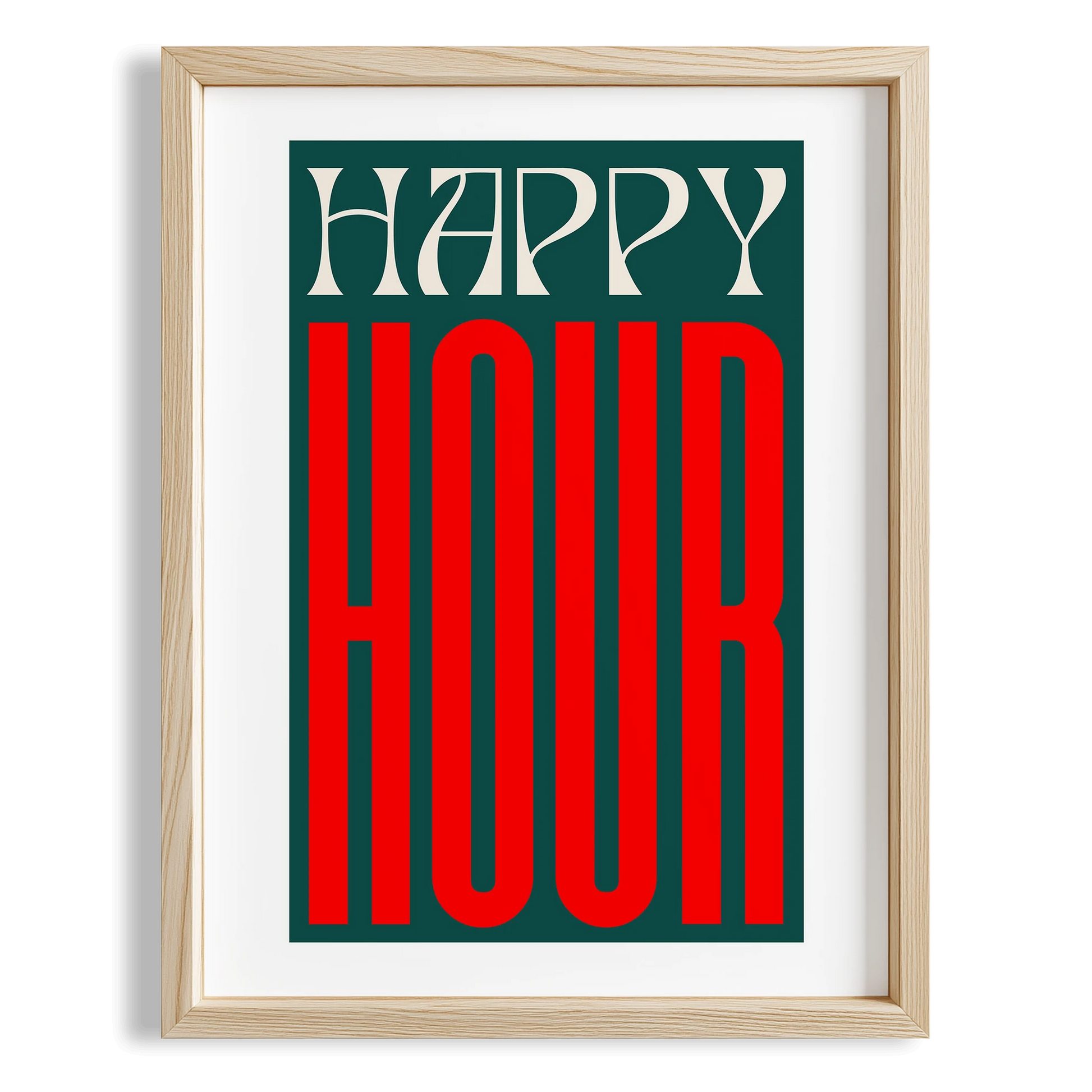 Happy Hour Tipografi Mutfak Duvar Tablosu
