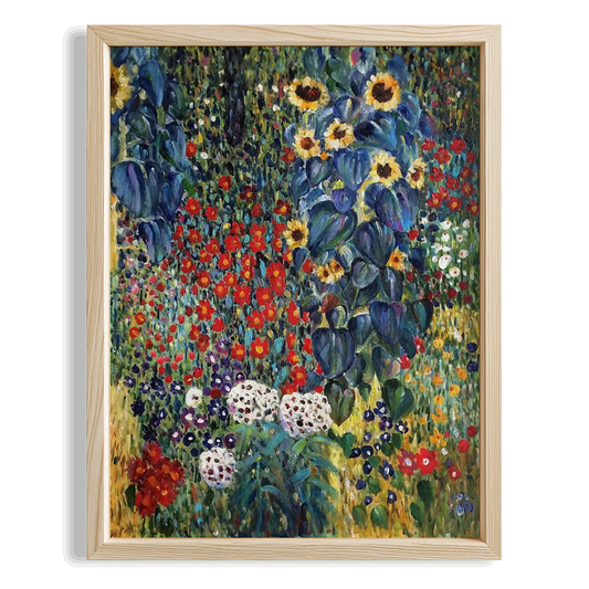 Çiçek Bahçesi - Gustav Klimt Ahşap Duvar Tablosu