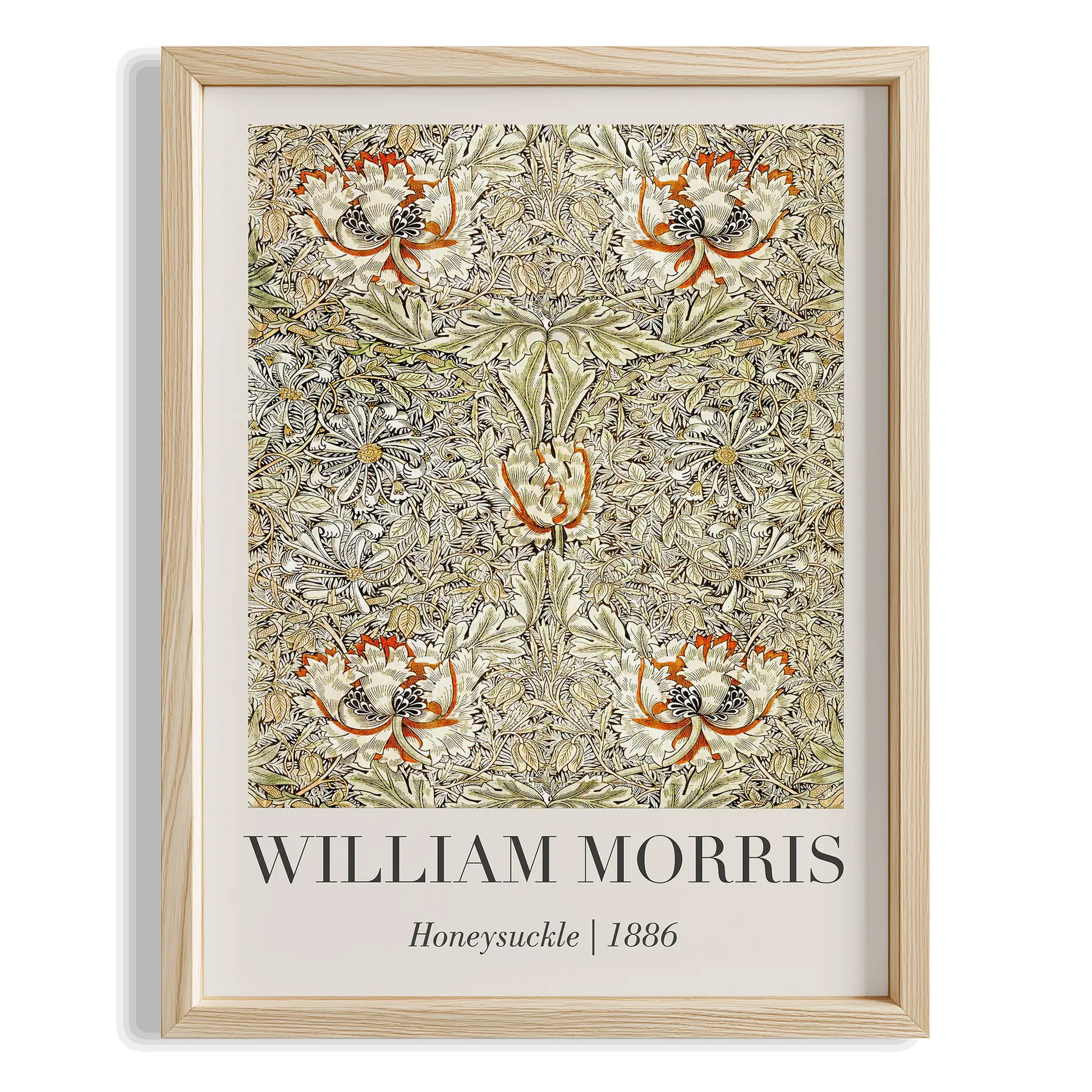 Hanımeli - William Morris Ahşap Duvar Tablosu