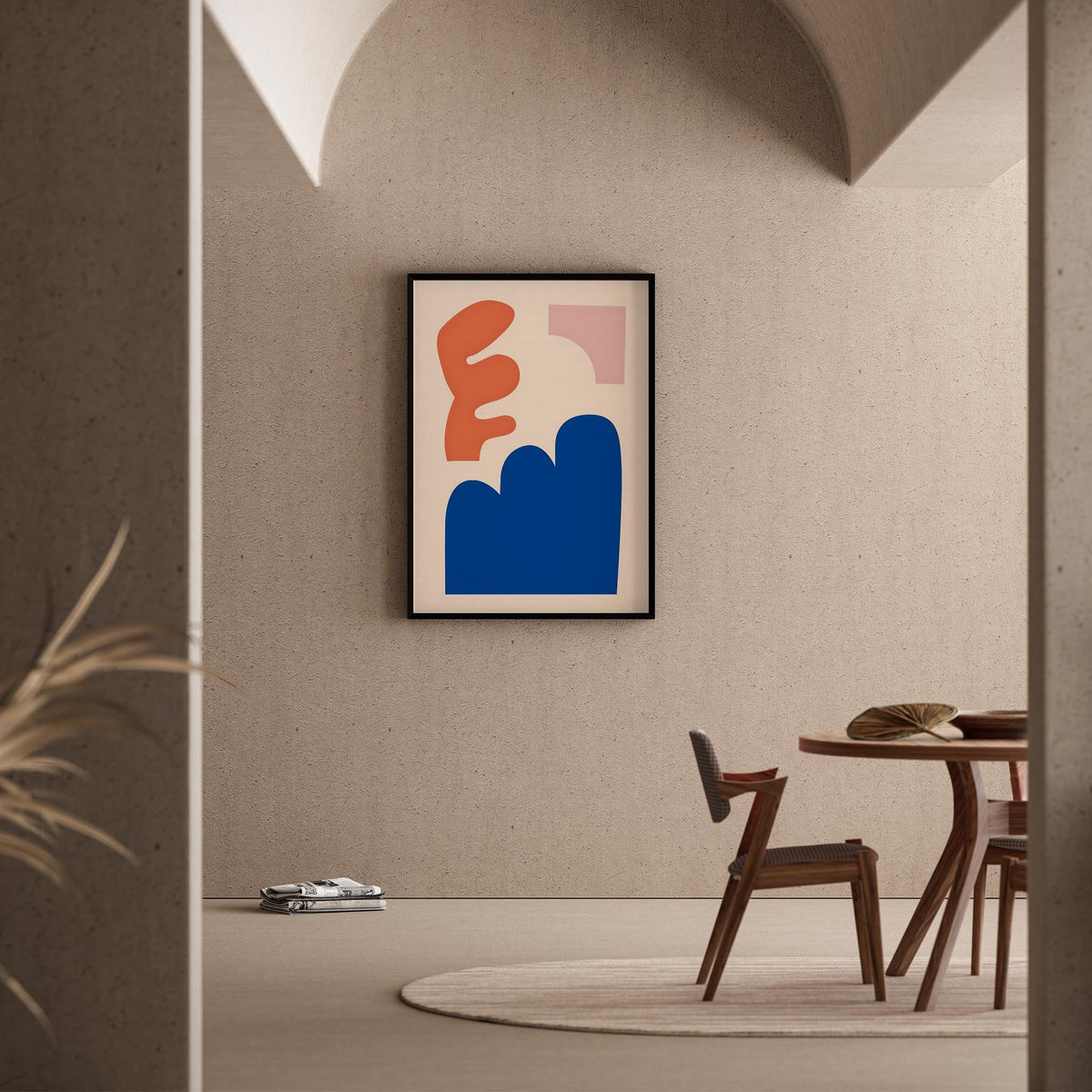 Matisse Kağıt Kesimleri Abstract Serisi Renkli Soyut Formlar I Duvar Tablosu