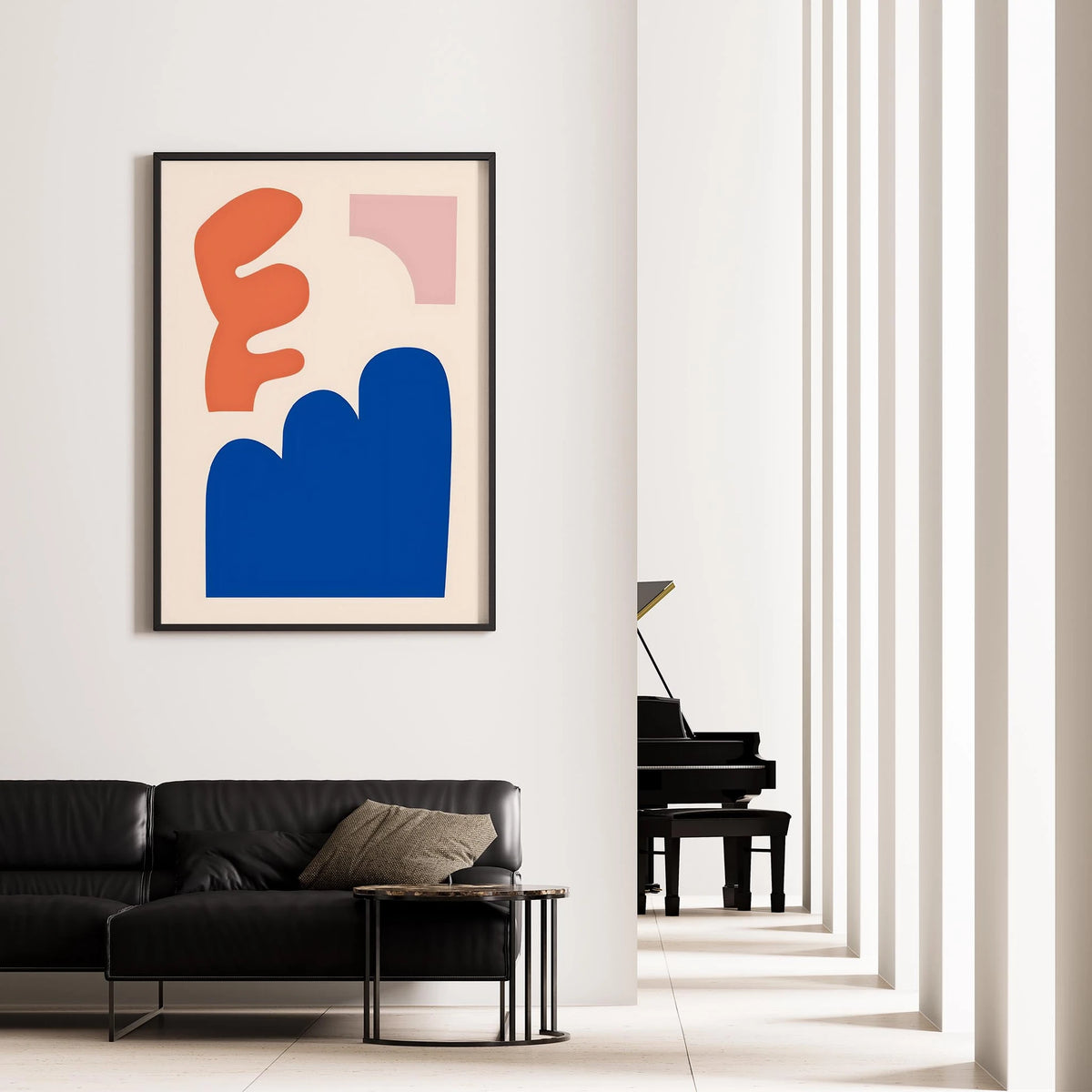 Matisse Kağıt Kesimleri Abstract Serisi Renkli Soyut Formlar I Duvar Tablosu