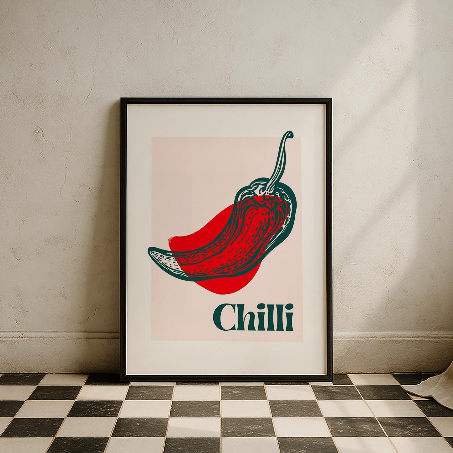 Chilli Acı Biber Sebzeler Mutfak Duvar Tablosu
