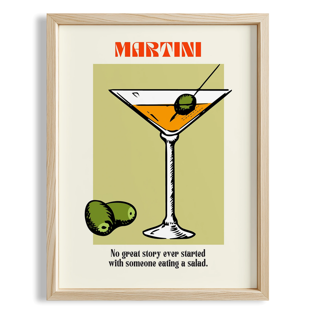 Martini Kokteyller Mutfak Duvar Tablosu