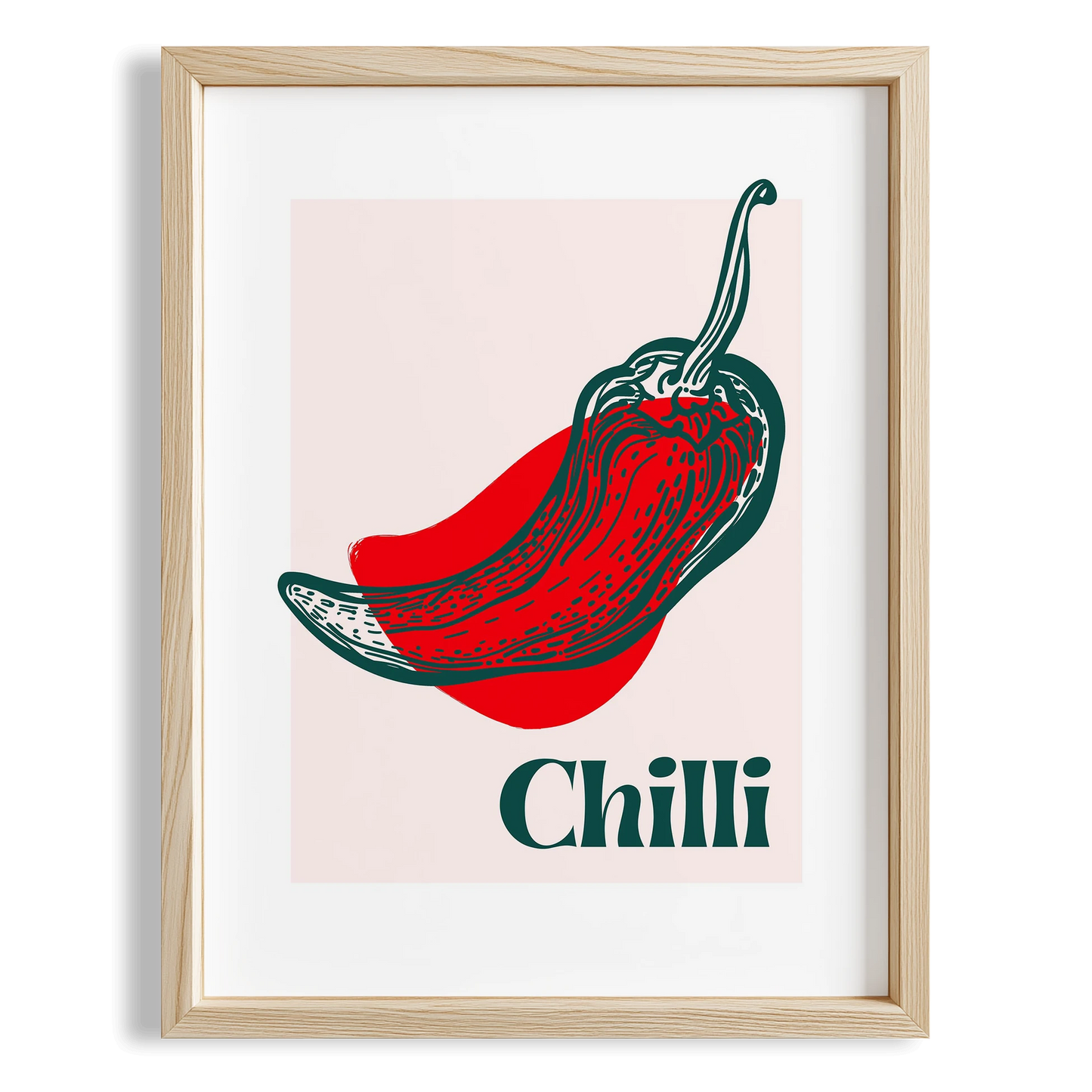 Chilli Acı Biber Sebzeler Mutfak Duvar Tablosu