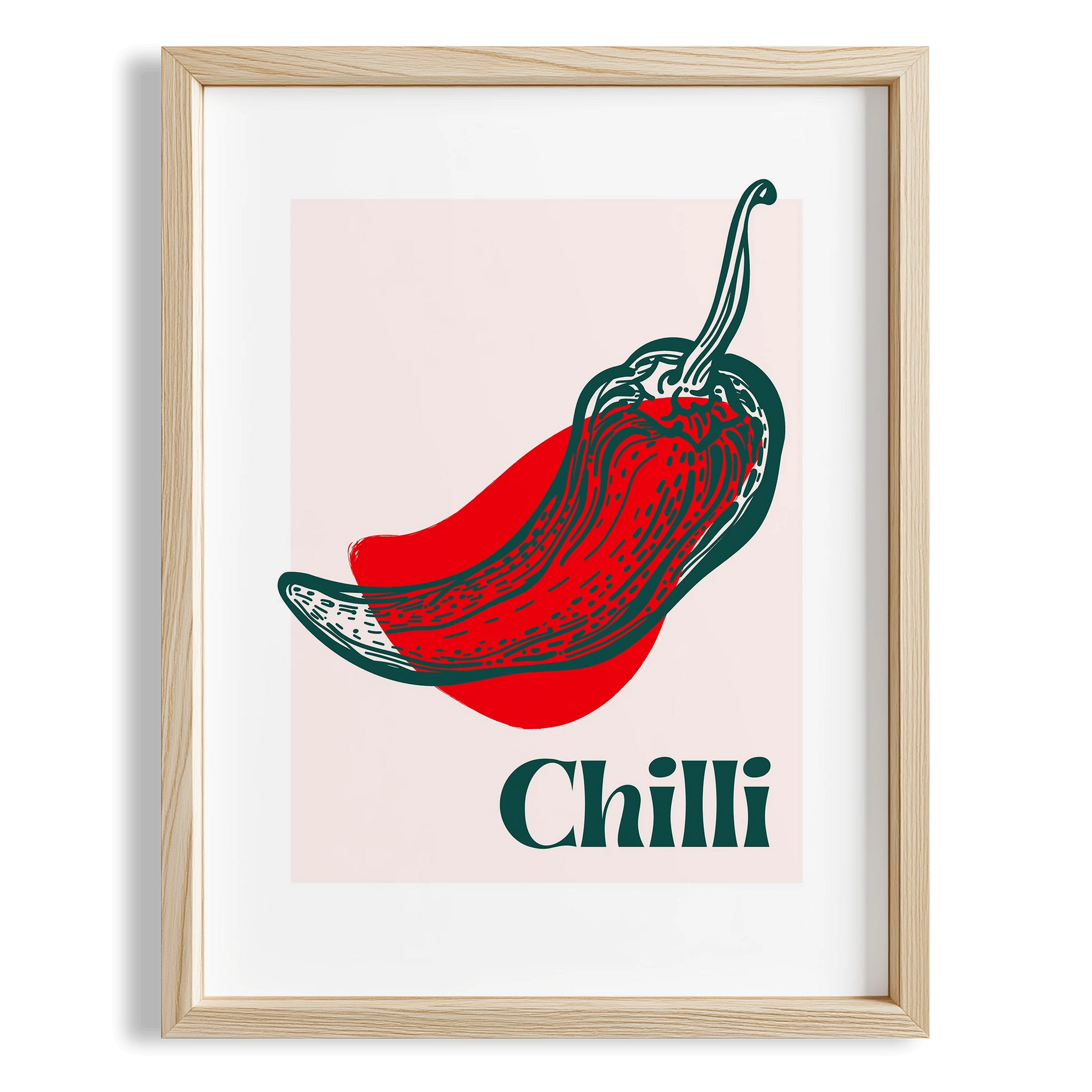Chilli Acı Biber Sebzeler Mutfak Duvar Tablosu