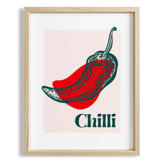 Chilli Acı Biber Sebzeler Mutfak Duvar Tablosu