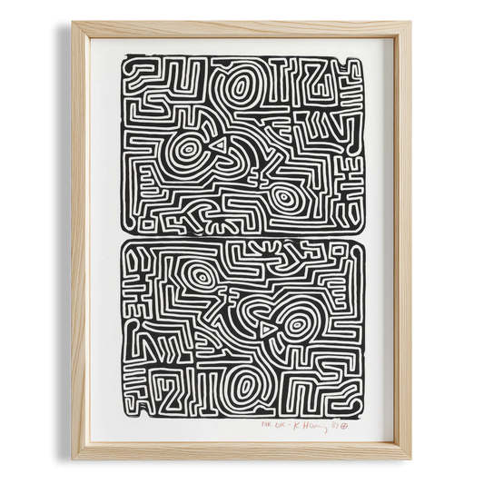 Karmaşık Labirent - Keith Haring Ahşap Duvar Tablosu