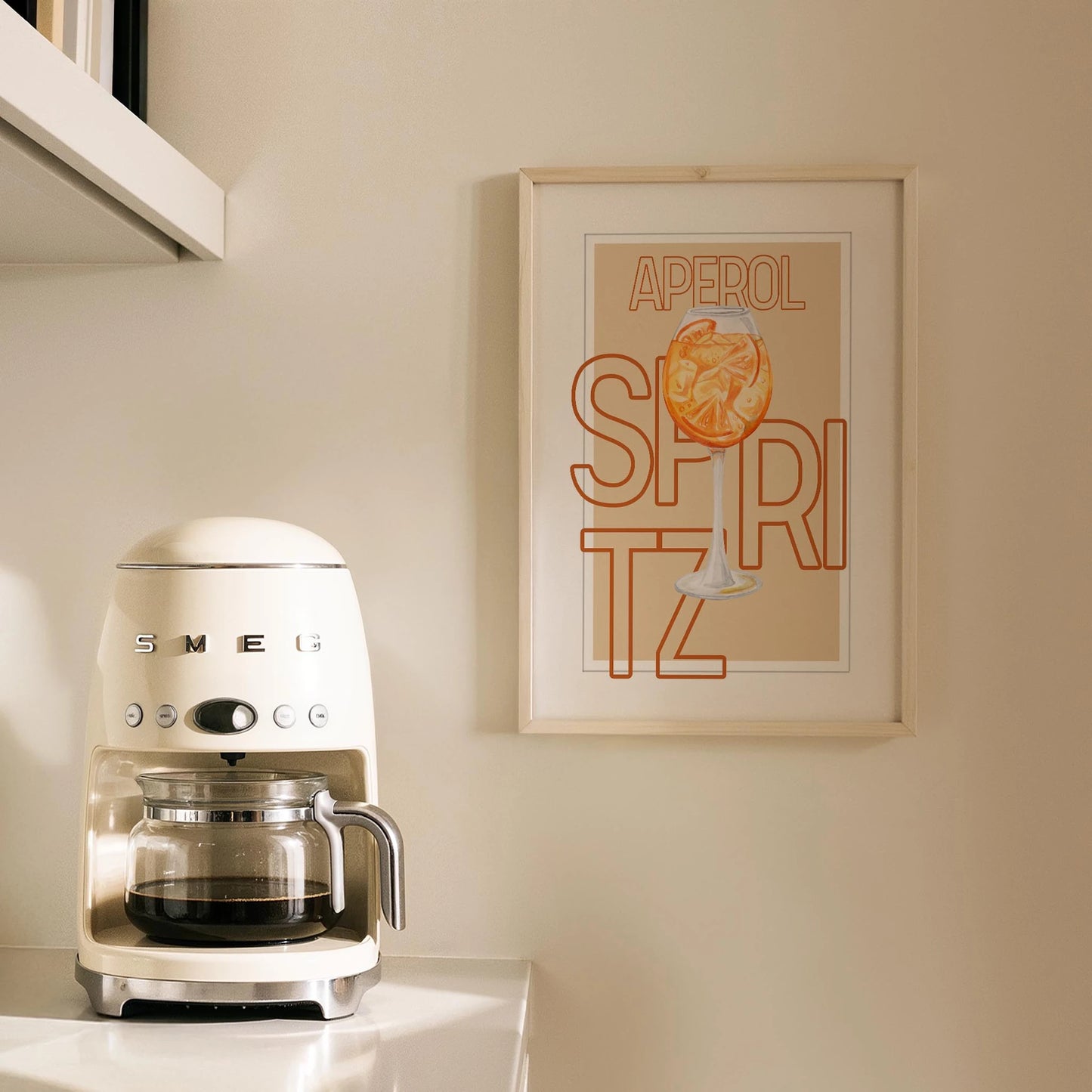 Aperol Spritz Tipografik Kokteyl Mutfak Duvar Tablosu