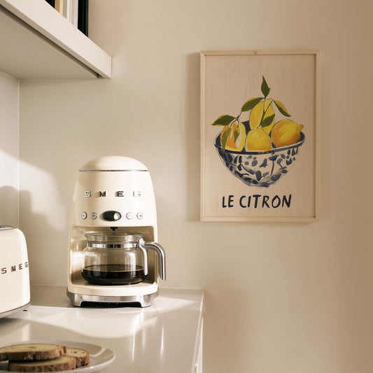 Le Citron Limonlar Mavi Kase İtalya Koleksiyonu Mutfak Duvar Tablosu