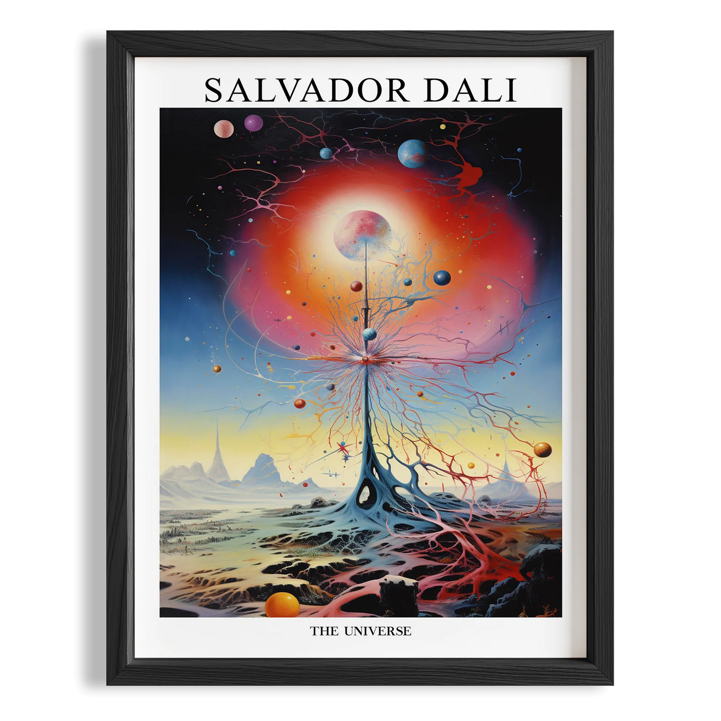 Kozmik Patlama - Salvador Dali Ahşap Duvar Tablosu