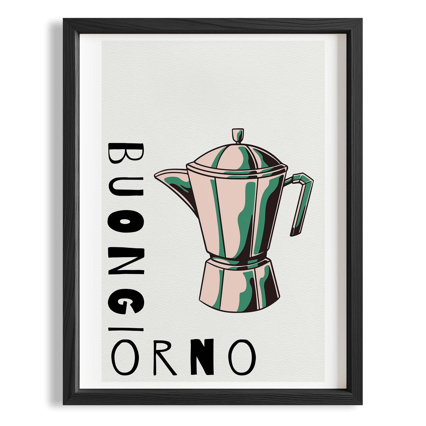 Buongiorno Espresso Tipografi Mutfak Duvar Tablosu